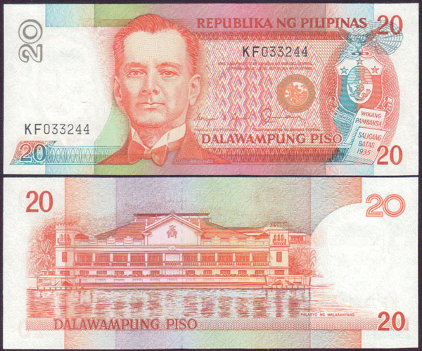 1986-94 Philippines 20 Piso (Unc) L000617